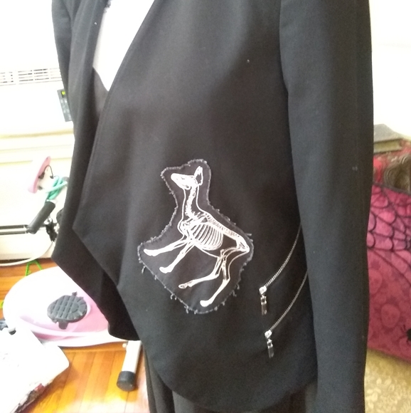 Punk, Gothic, Black Blazer - Picture 2 of 5